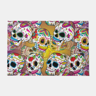Sugar Skulls Pattern Doormat