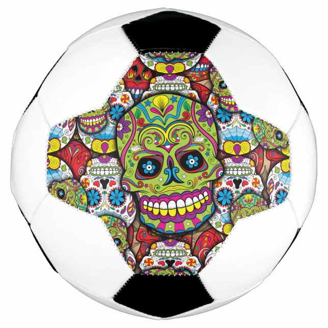 Sugar Skulls Pattern Football (Front)