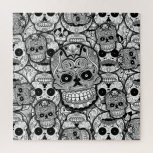 Sugar Skulls Pattern Jigsaw Puzzle
