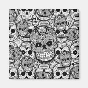 Sugar Skulls Pattern Magnet