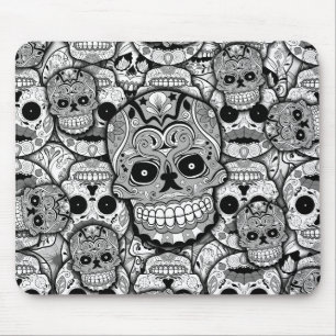 Sugar Skulls Pattern Mouse Mat