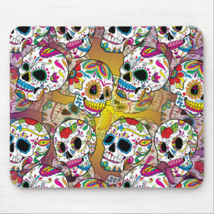 Sugar Skulls Pattern Mouse Mat