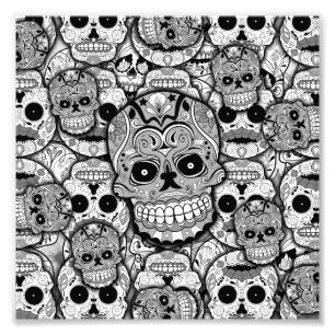 Sugar Skulls Pattern Photo Print
