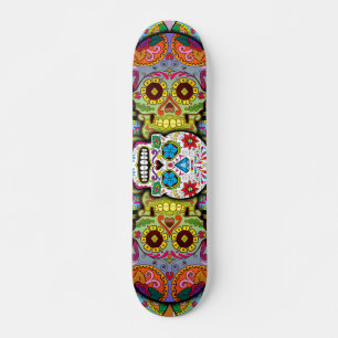 Sugar Skulls Pattern Skateboard