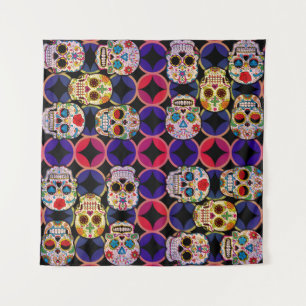 Sugar Skulls Pattern Tapestry