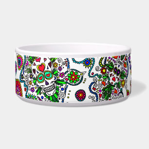 Sugar Skulls Pet Bowl