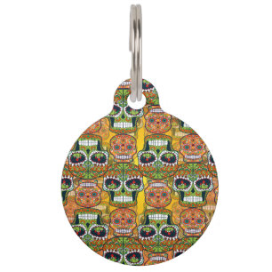 Sugar Skulls Pet Tag