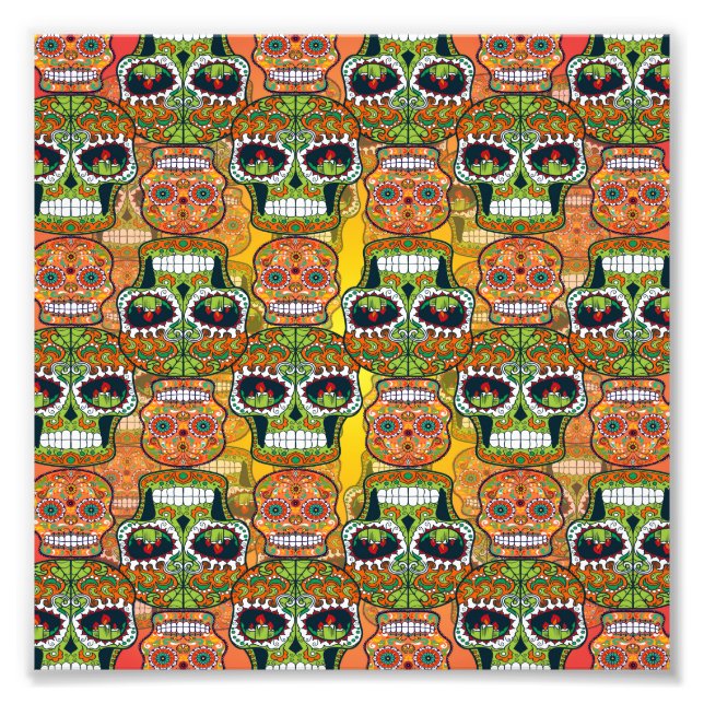 Sugar Skulls Photo Print (Front)