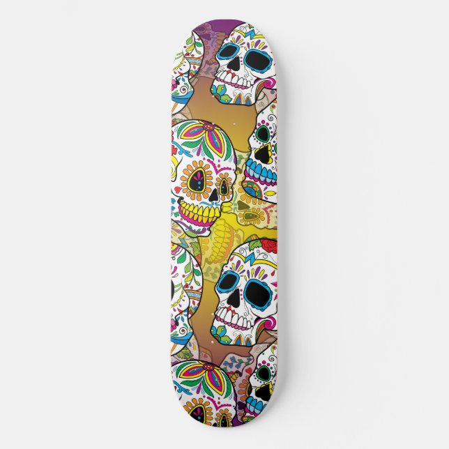 Sugar Skulls Skateboard (Front)