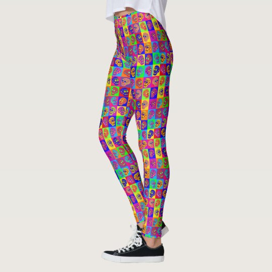 Sugar Skulls Squares Leggings