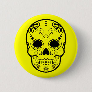 sugar skullz : 1 6 cm round badge