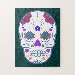 sugar skullz jigsaw puzzle