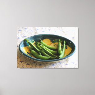 Sugar Snap Peas in a Dish Canvas Print