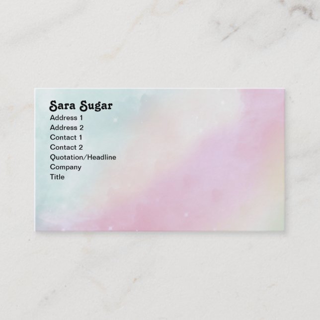 Sugar Space Kawaii Business Cards (Front)