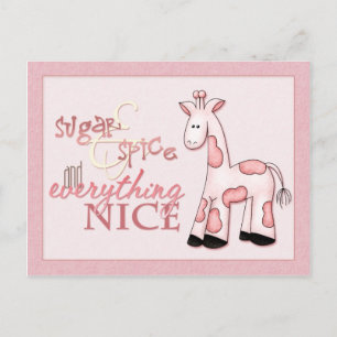 Sugar & Spice Baby Girl Pink Shower Invitation