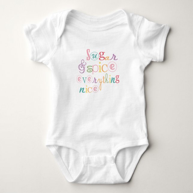 Sugar Spice Everything Baby Girl Creeper Romper (Front)