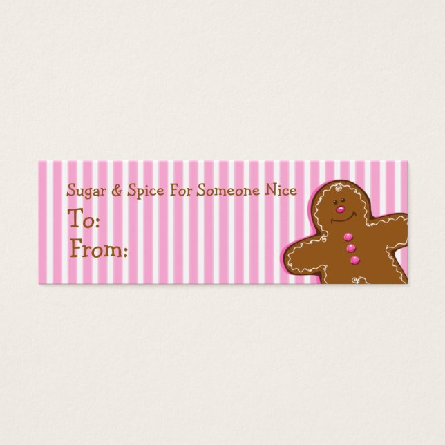Sugar & Spice Gingerbread Custom Gift Tag (Front)
