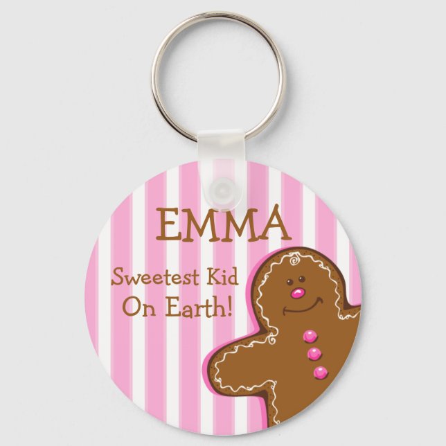 Sugar & Spice Gingerbread Custom Key Chain (Front)
