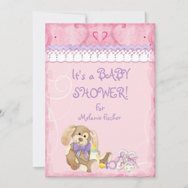Sugar & Spice, Girl Baby Shower Invitation (Front)