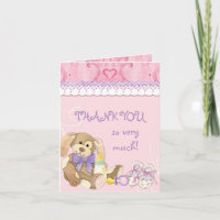 Sugar & Spice, Girl Baby Thank You Note