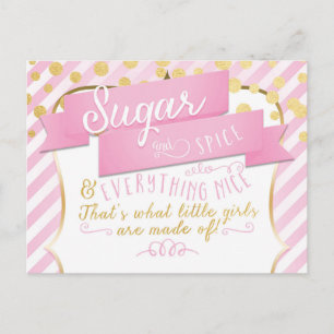 Sugar & Spice Girls Announcement Photo Postcard