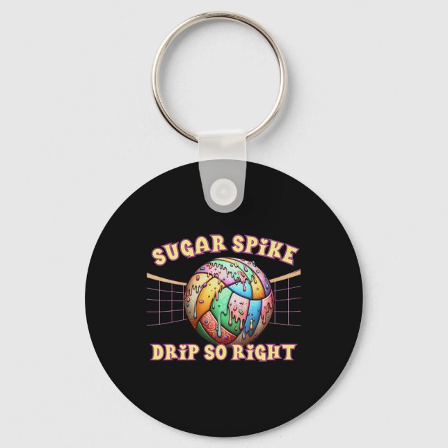 Sugar Spike Drip So Right Volleyball Ice Cream Dri Key Ring (Front)