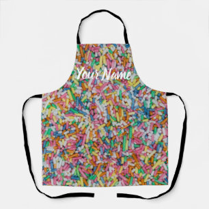 Sugar sprinkles colourful background gift apron