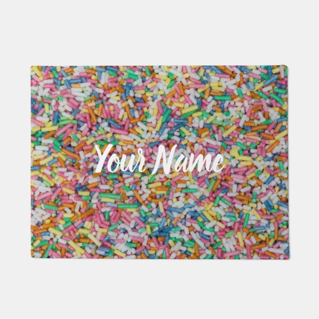 Sugar sprinkles colourful background gift doormat (Front)