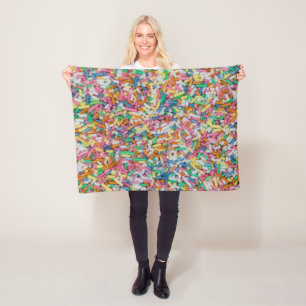 Sugar sprinkles colourful background gift fleece blanket