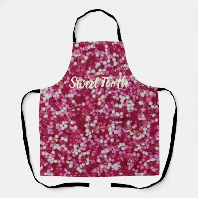 Sugar sprinkles colourful baking crystals gift apron (Front)