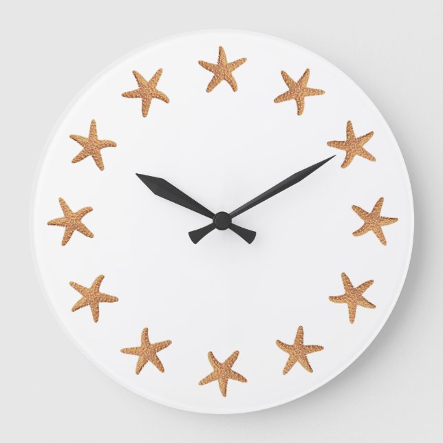 Sugar Starfish, White Background Clock (Front)
