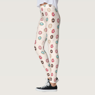 Sugar Sweet Doughnut Pattern Leggings