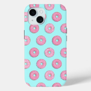 Sugar Sweet Pink Glazed Doughnuts iPhone 15 Case