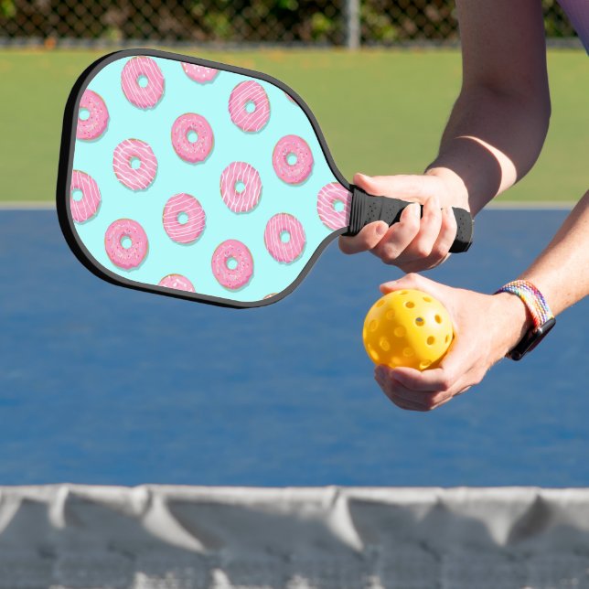 Sugar Sweet Pink Glazed Doughnuts Pickleball Paddle (Insitu)