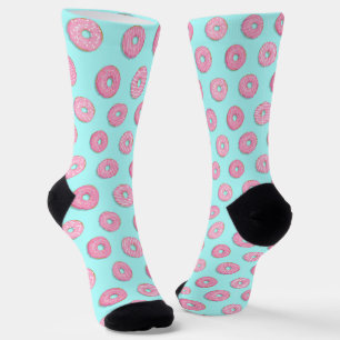 Sugar Sweet Pink Glazed Doughnuts Socks