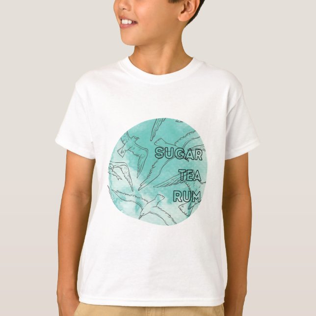 sugar tea and rum seagulls T-Shirt (Front)