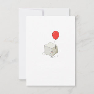 Sugar theme, sugar cube thank you card