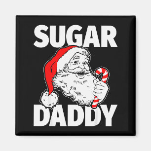 Sugar Vintage Daddy Santa Claus Candy Cane Adult C Magnet