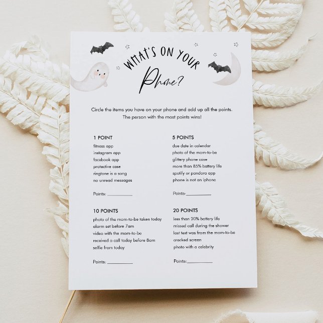 SUGARBOO Baby Shower What's On Your Phone Game Invitation (Creator Uploaded)