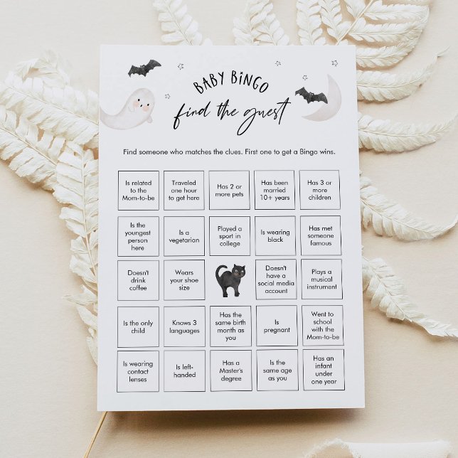 SUGARBOO Find The Guest Baby Bingo Game Card (Creator Uploaded)