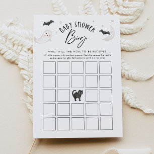 SUGARBOO Halloween Baby Shower Bingo Game Card