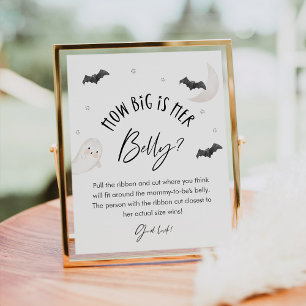 SUGARBOO How Big Is Her Belly Baby Shower Game Poster