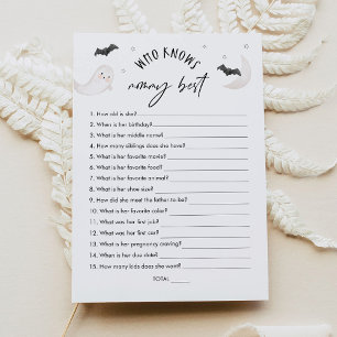 SUGARBOO Who Knows Mummy Best Baby Shower Game Invitation