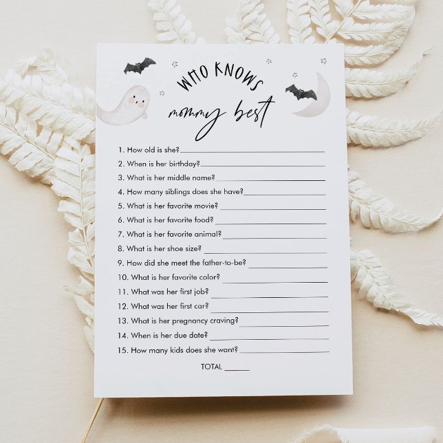 SUGARBOO Who Knows Mummy Best Baby Shower Game Invitation (Creator Uploaded)