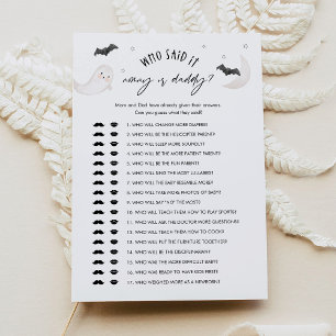 SUGARBOO Who Said It Mummy or Daddy Baby Game Card