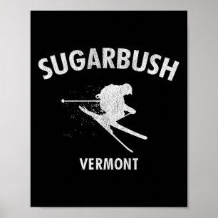 Sugarbush Skiing Tee Vermont Ski  Poster