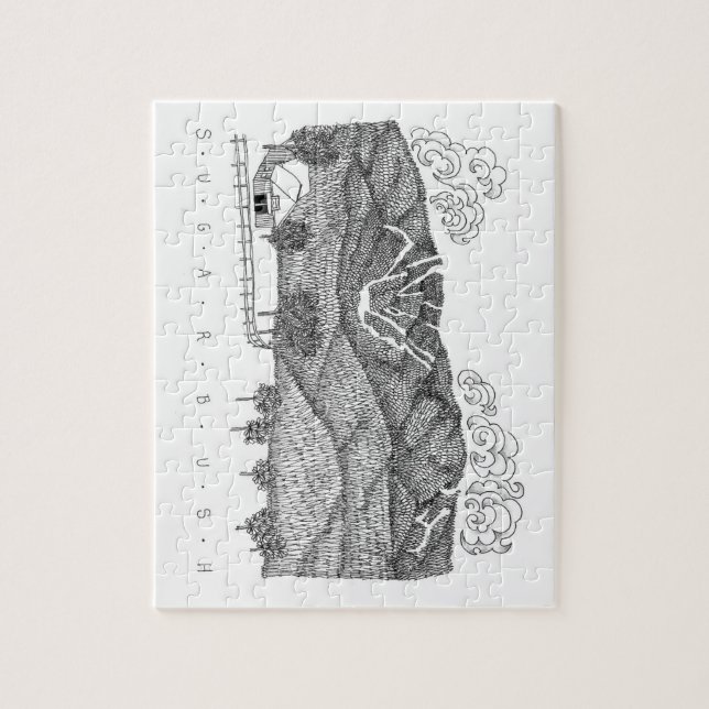 Sugarbush Vermont Illustration Puzzle (Vertical)