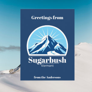 Sugarbush Vermont mountain ski resort Postcard