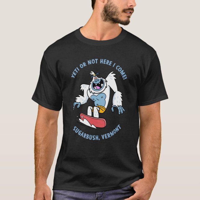Sugarbush Vermont Yeti Snowboarding Vacation Kids T-Shirt (Front)