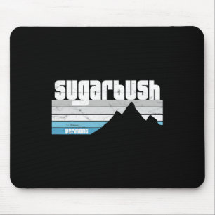 Sugarbush Vt Vermont Retro Mountains Skiing Snowbo Mouse Mat